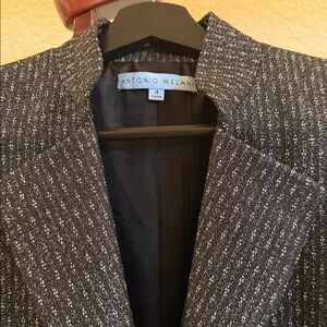 ANTONIO MELANI Black and Silver Lined Garment